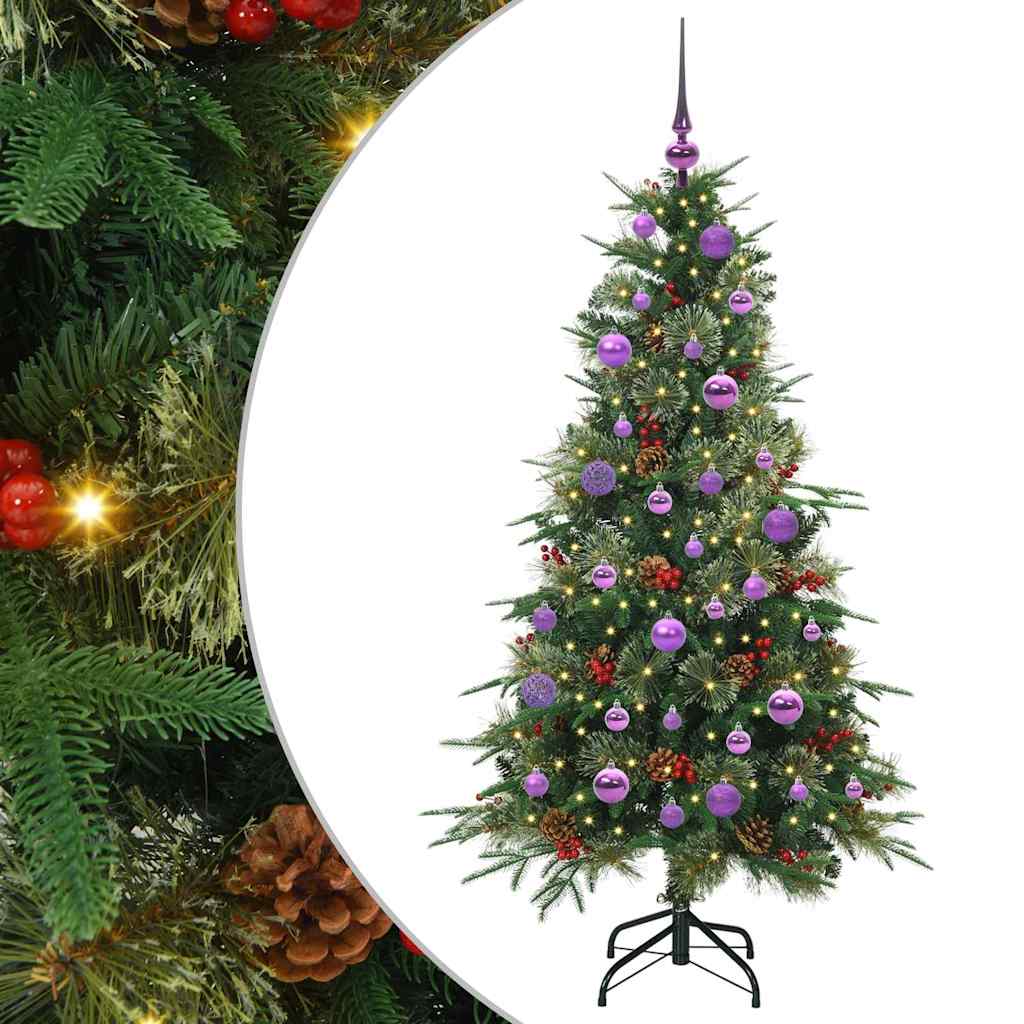 Vidaxx sapin de Noël artificiel pliant vert 150 cm PE et PVC