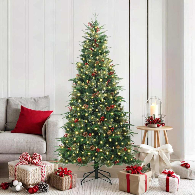 Vidaxx sapin de Noël artificiel pliant vert 180 cm PE et PVC