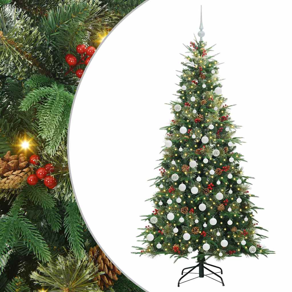 Vidaxx sapin de Noël artificiel pliant vert 180 cm PE et PVC
