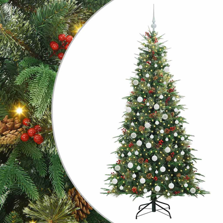 Vidaxx sapin de Noël artificiel pliant vert 180 cm PE et PVC