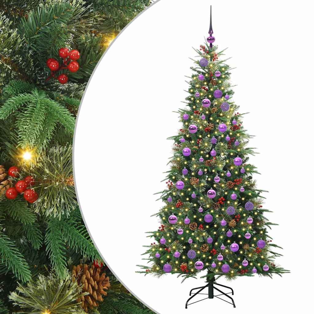 Vidaxx sapin de Noël artificiel pliant vert 180 cm PE et PVC