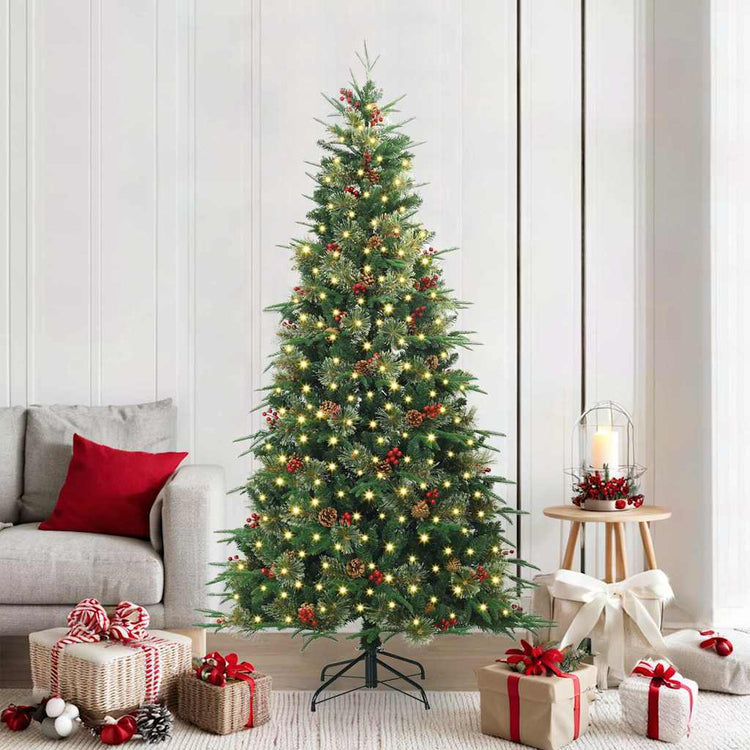 Vidaxx sapin de Noël artificiel pliant vert 210 cm PE et PVC