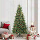 Vidaxx sapin de Noël artificiel pliant vert 210 cm PE et PVC