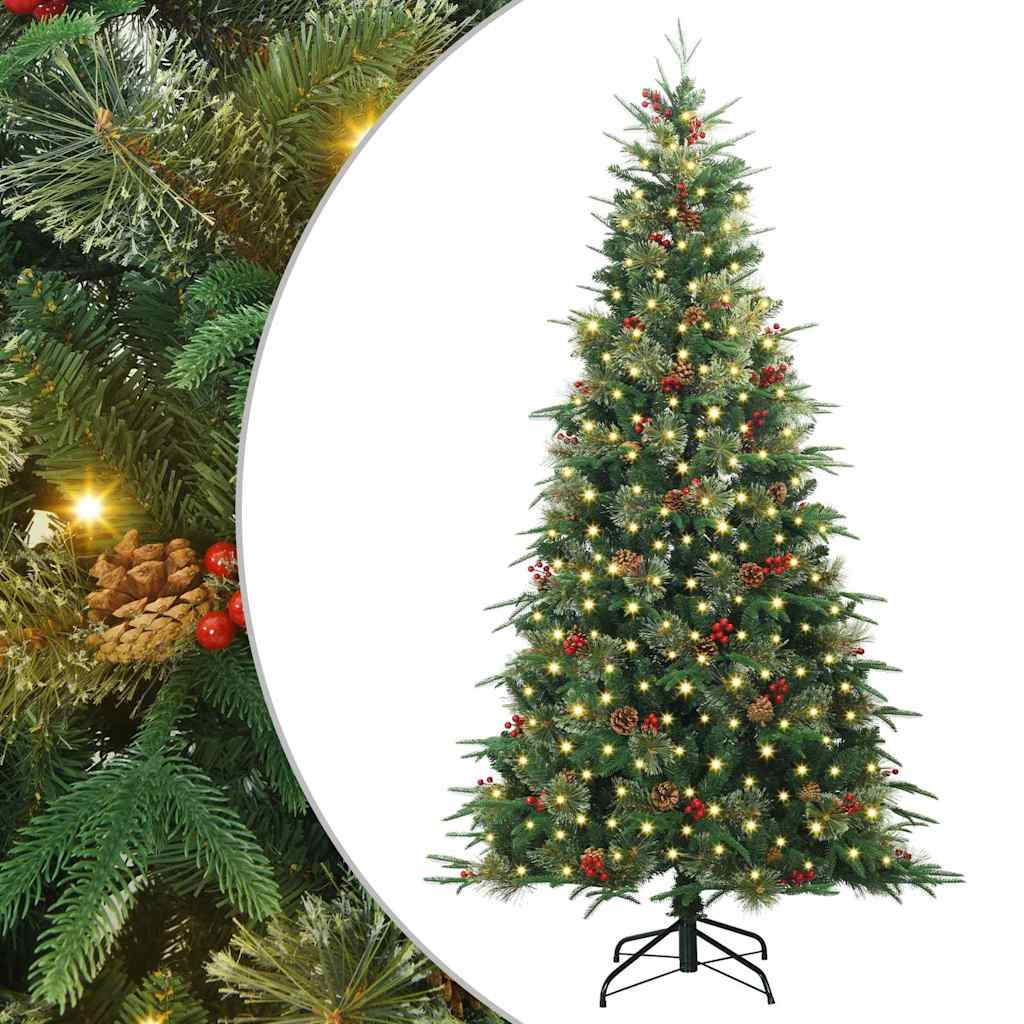 Vidaxx sapin de Noël artificiel pliant vert 210 cm PE et PVC