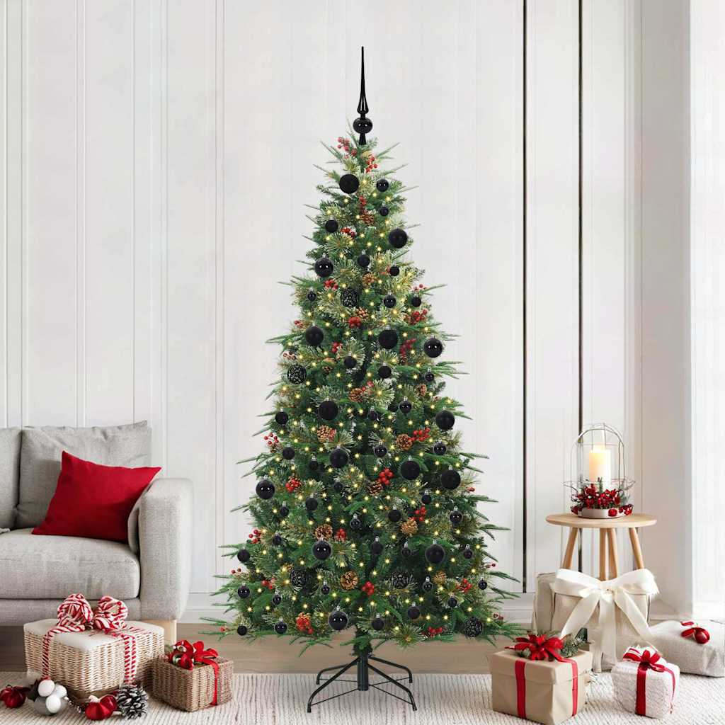 Vidaxx sapin de Noël artificiel pliant vert 210 cm PE et PVC