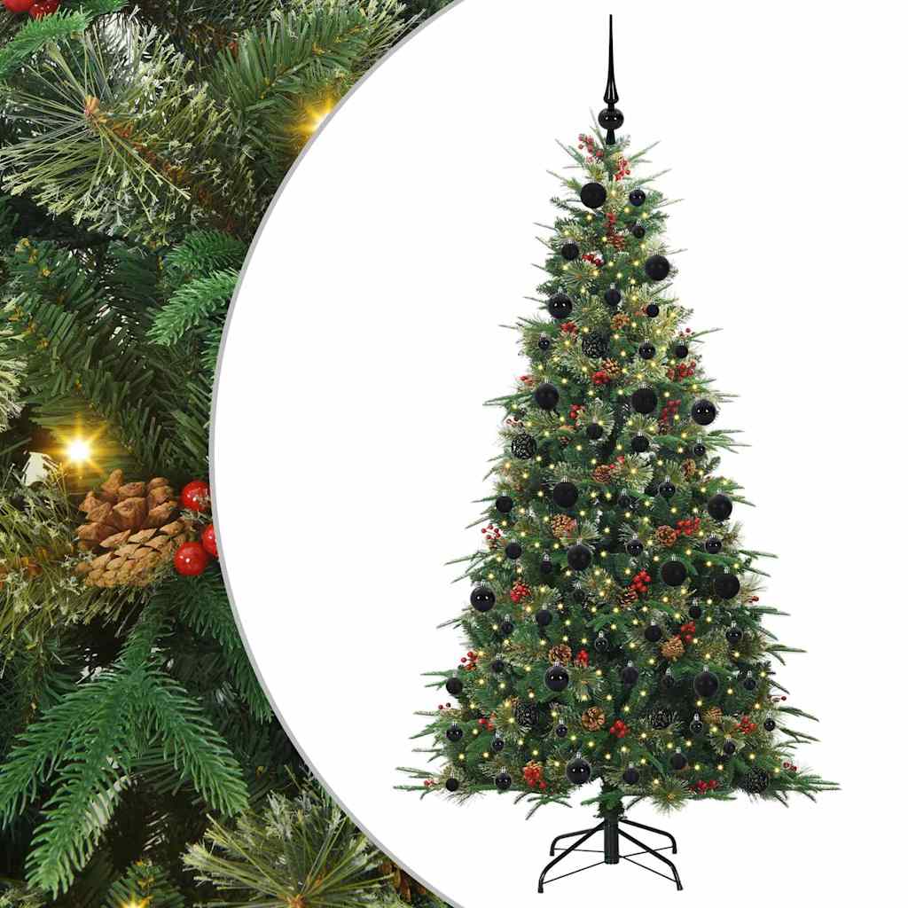 Vidaxx sapin de Noël artificiel pliant vert 210 cm PE et PVC