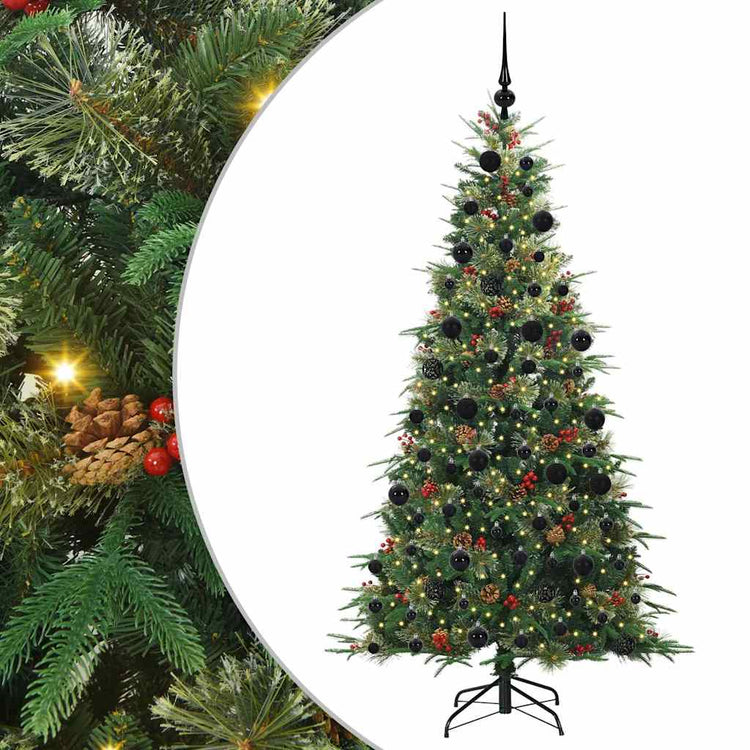 Vidaxx sapin de Noël artificiel pliant vert 210 cm PE et PVC
