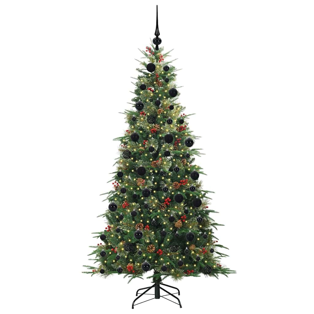 Vidaxx sapin de Noël artificiel pliant vert 210 cm PE et PVC