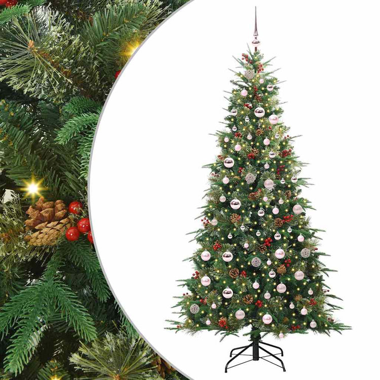 Vidaxx sapin de Noël artificiel pliant vert 210 cm PE et PVC