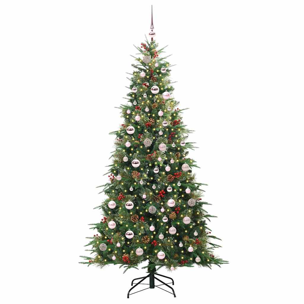 Vidaxx sapin de Noël artificiel pliant vert 210 cm PE et PVC