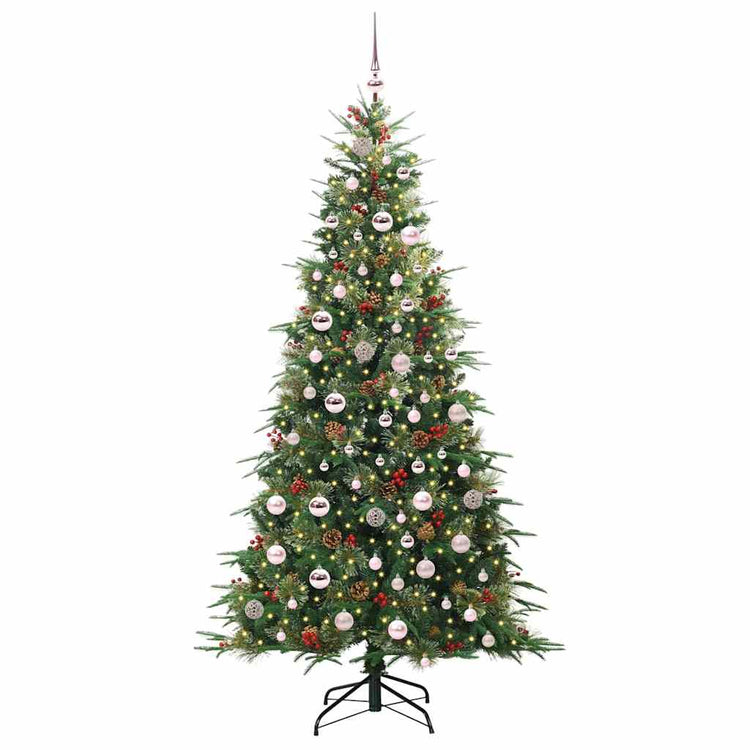 Vidaxx sapin de Noël artificiel pliant vert 210 cm PE et PVC