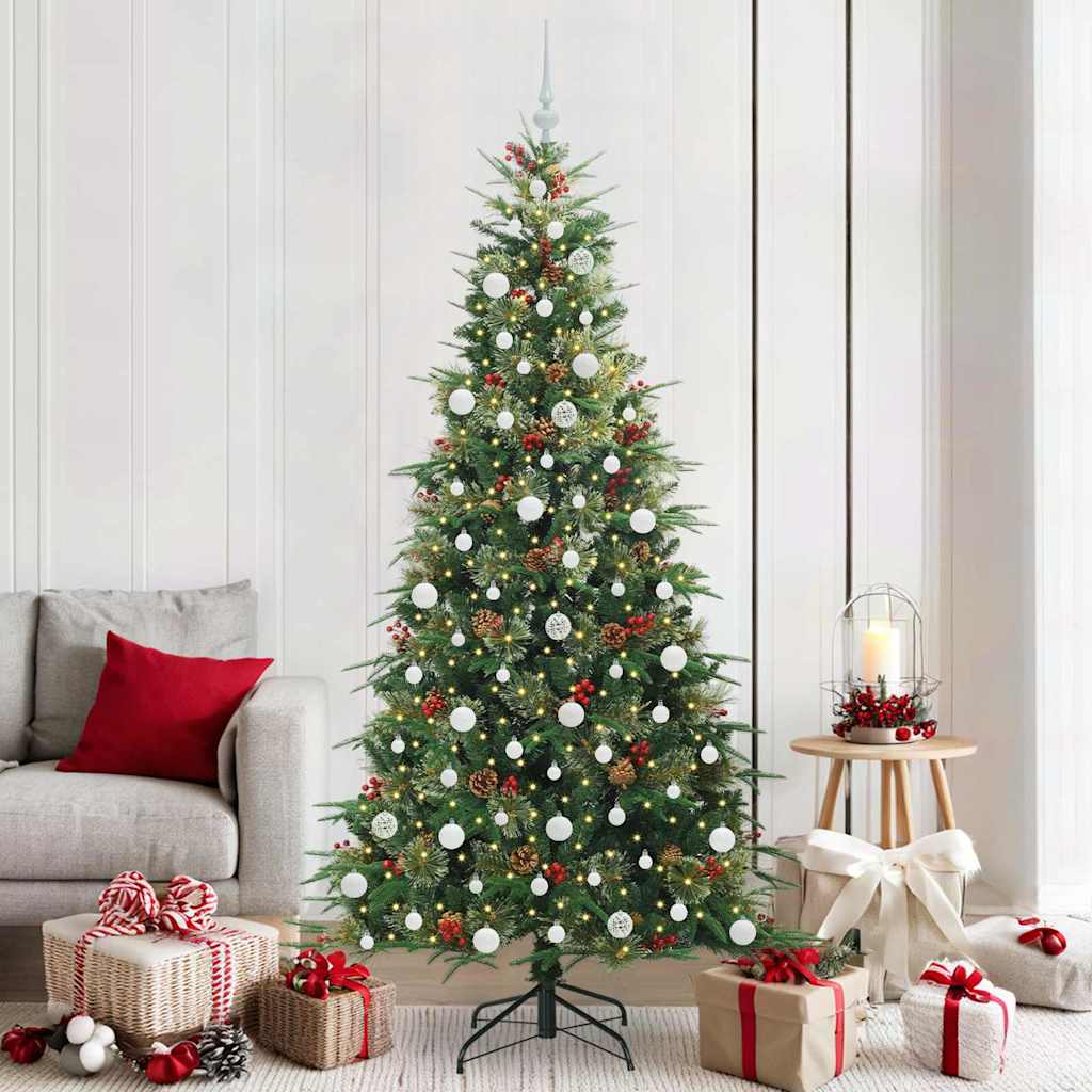 Vidaxx sapin de Noël artificiel pliant vert 210 cm PE et PVC