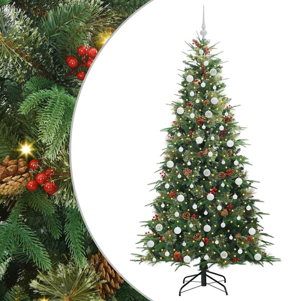 Vidaxx sapin de Noël artificiel pliant vert 210 cm PE et PVC