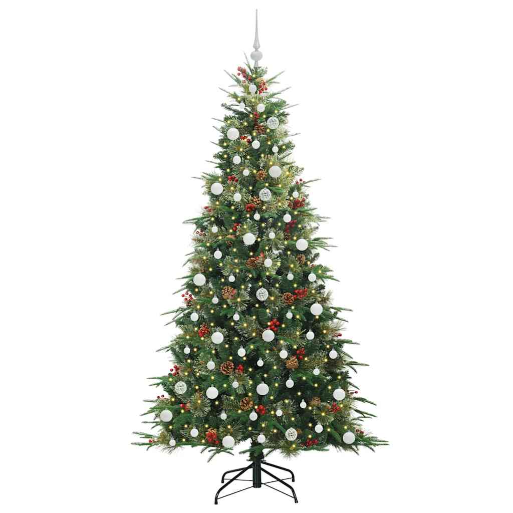 Vidaxx sapin de Noël artificiel pliant vert 210 cm PE et PVC