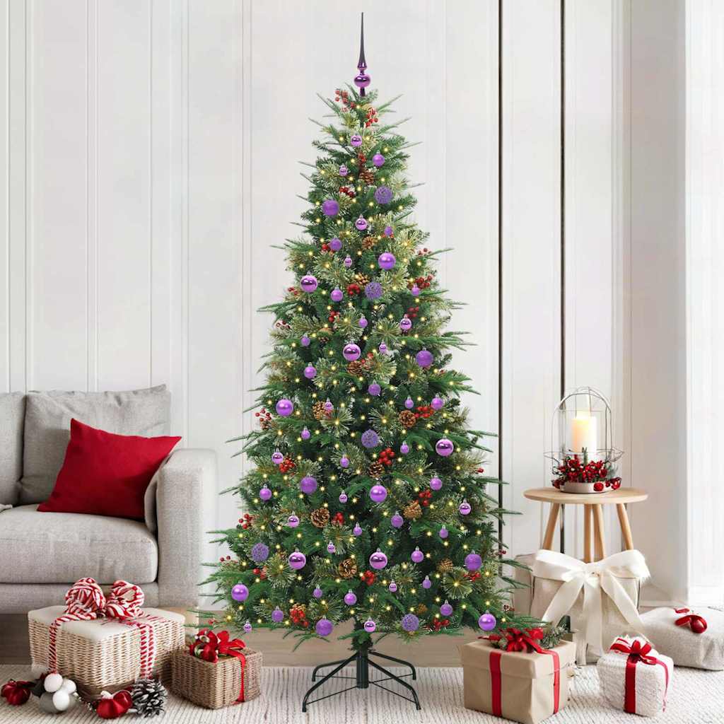 Vidaxx sapin de Noël artificiel pliant vert 210 cm PE et PVC