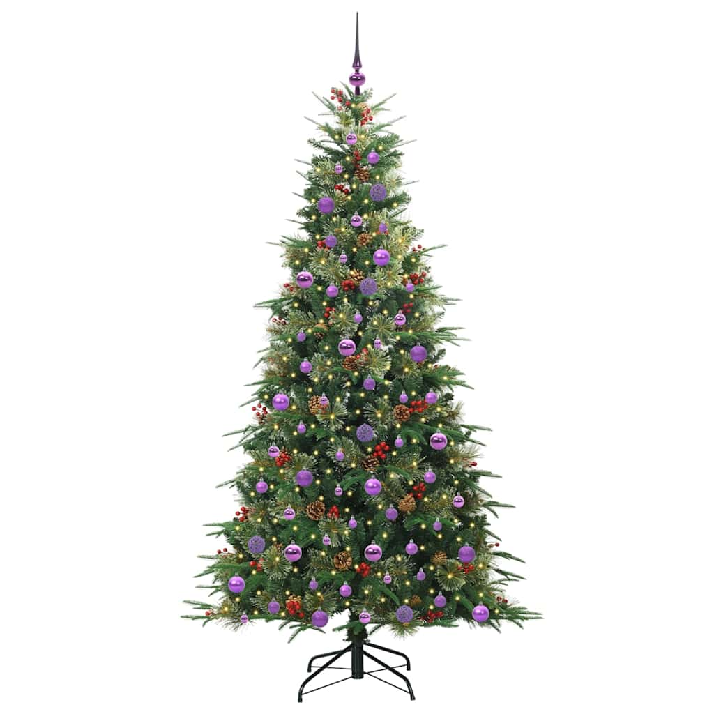 Vidaxx sapin de Noël artificiel pliant vert 210 cm PE et PVC
