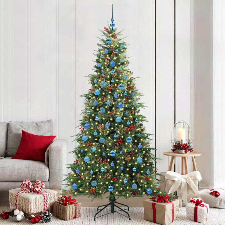 Vidaxx sapin de Noël artificiel pliant vert 210 cm PE et PVC