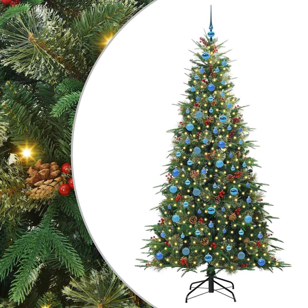Vidaxx sapin de Noël artificiel pliant vert 210 cm PE et PVC