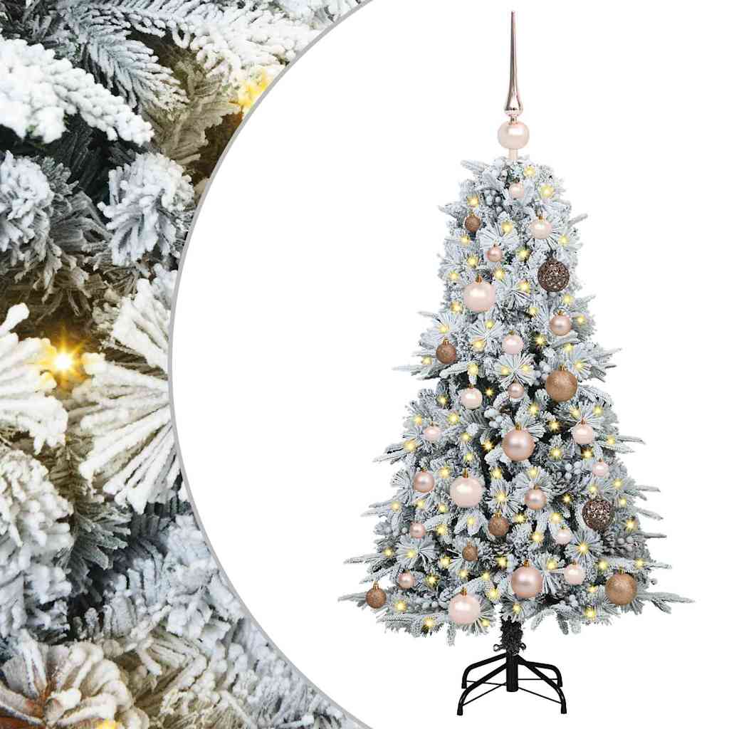 Vidaxx sapin de Noël artificiel pliant blanc 120 cm PE et PVC