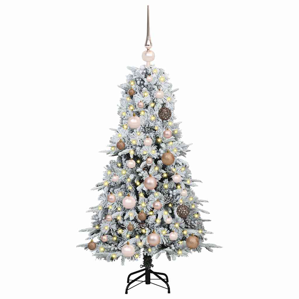 Vidaxx sapin de Noël artificiel pliant blanc 120 cm PE et PVC