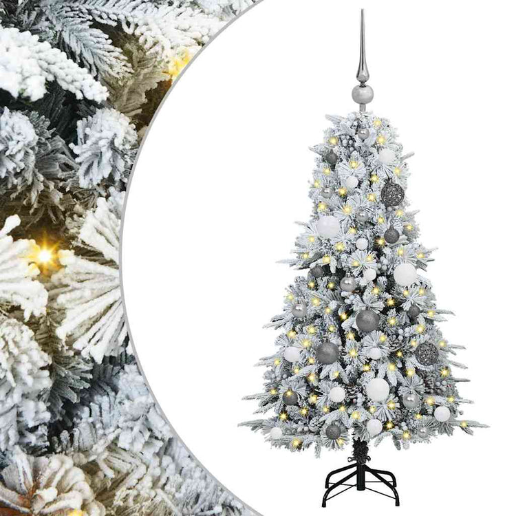 Vidaxx sapin de Noël artificiel pliant blanc 120 cm PE et PVC