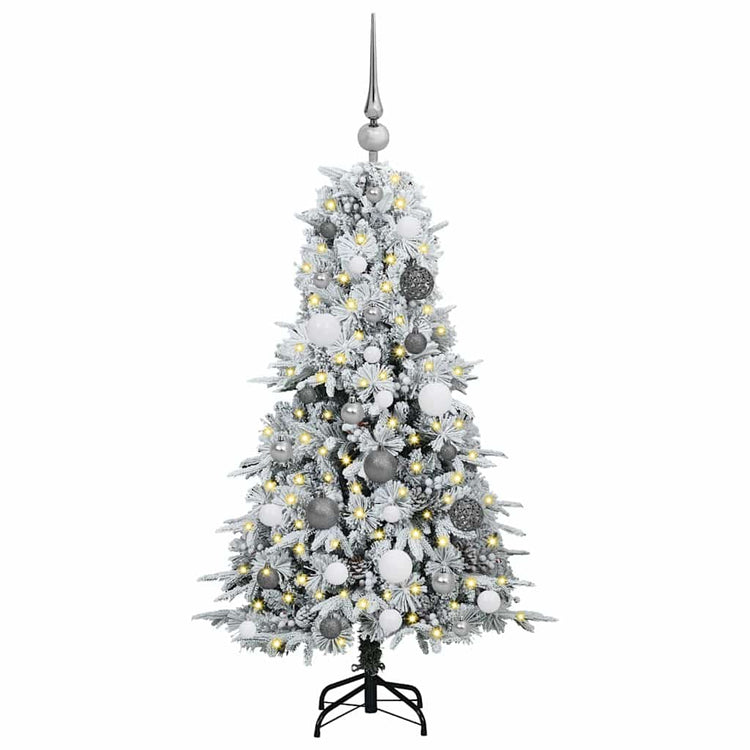 Vidaxx sapin de Noël artificiel pliant blanc 120 cm PE et PVC