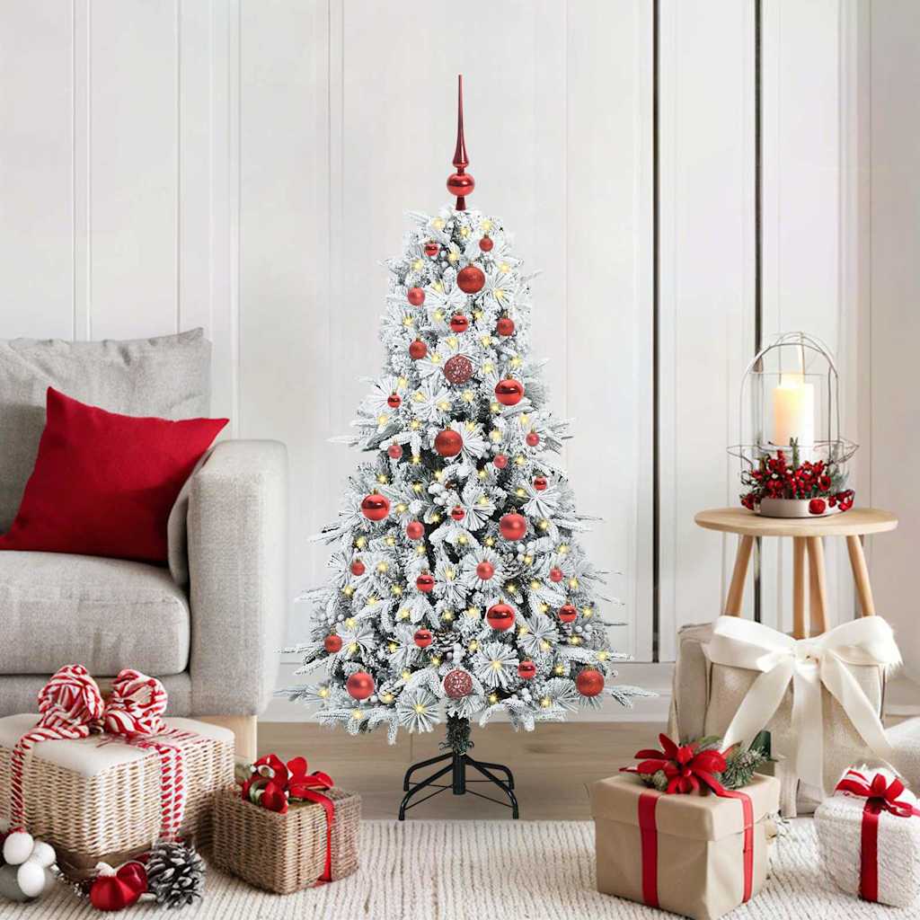 Vidaxx sapin de Noël artificiel pliant blanc 120 cm PE et PVC