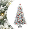 Vidaxx sapin de Noël artificiel pliant blanc 120 cm PE et PVC