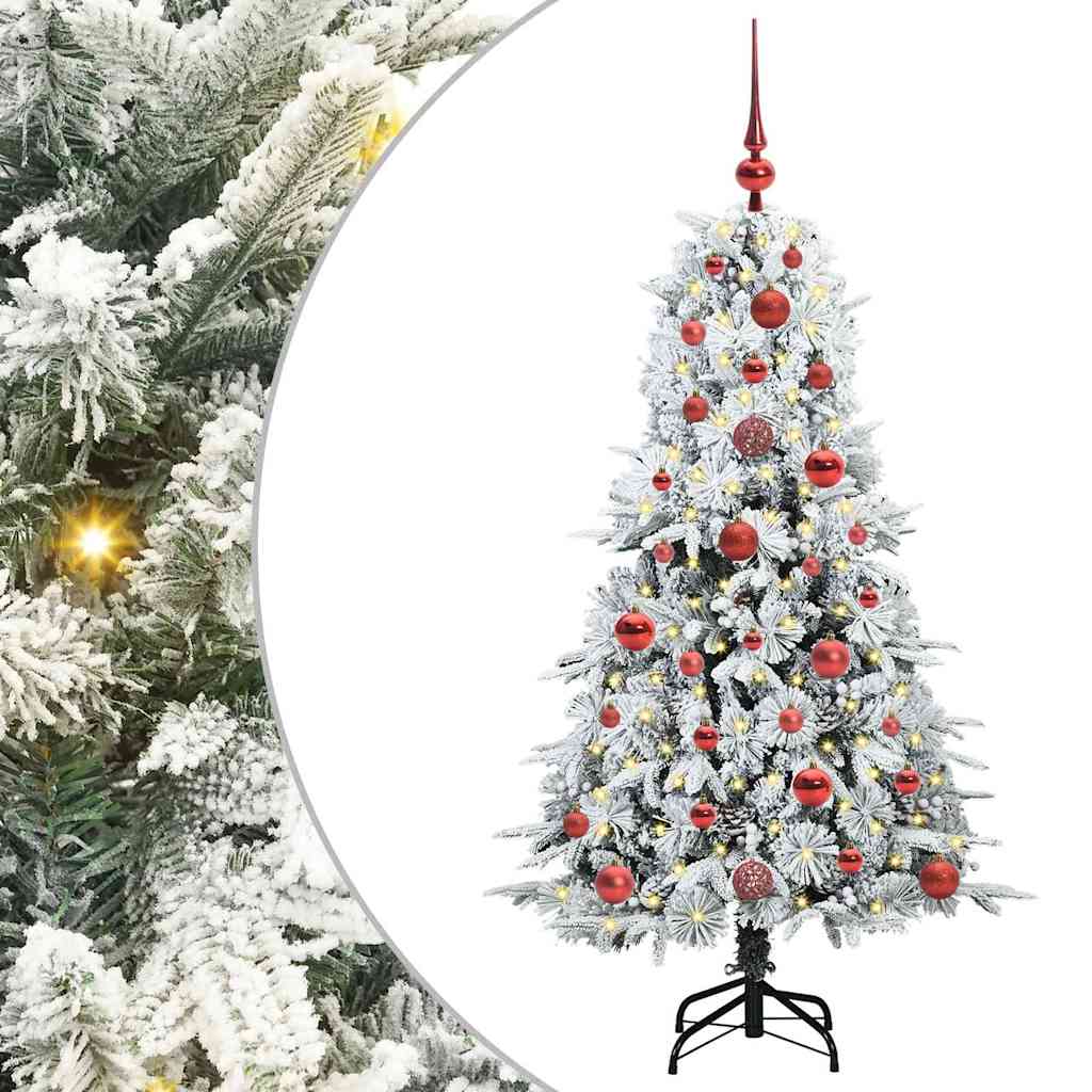Vidaxx sapin de Noël artificiel pliant blanc 120 cm PE et PVC