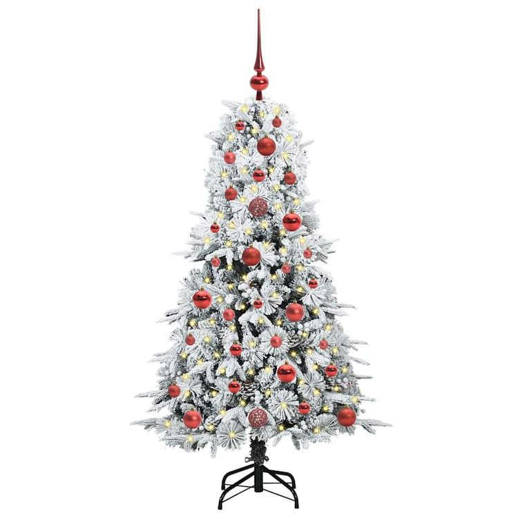Vidaxx sapin de Noël artificiel pliant blanc 120 cm PE et PVC