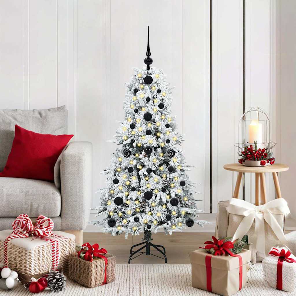 Vidaxx sapin de Noël artificiel pliant blanc 120 cm PE et PVC