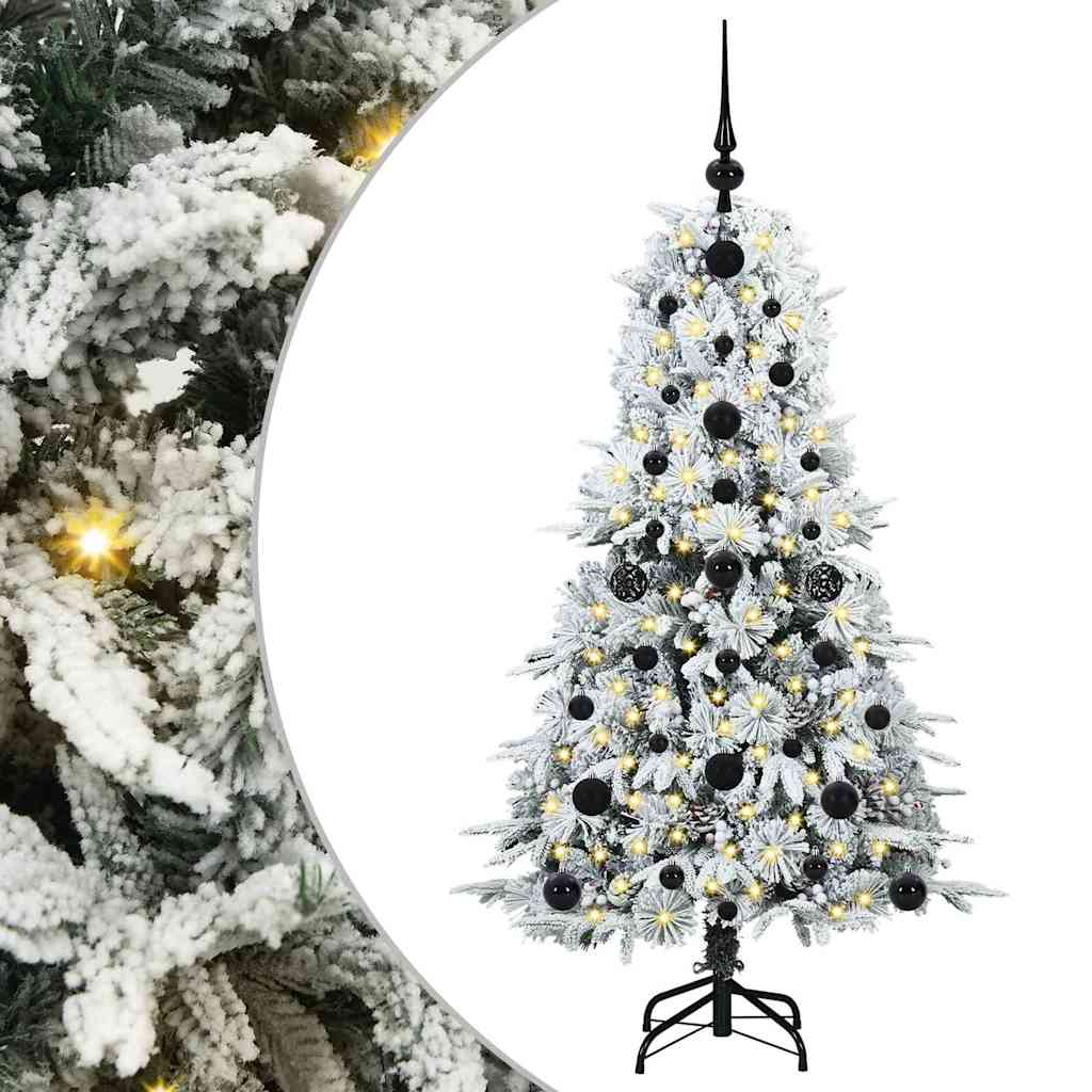 Vidaxx sapin de Noël artificiel pliant blanc 120 cm PE et PVC