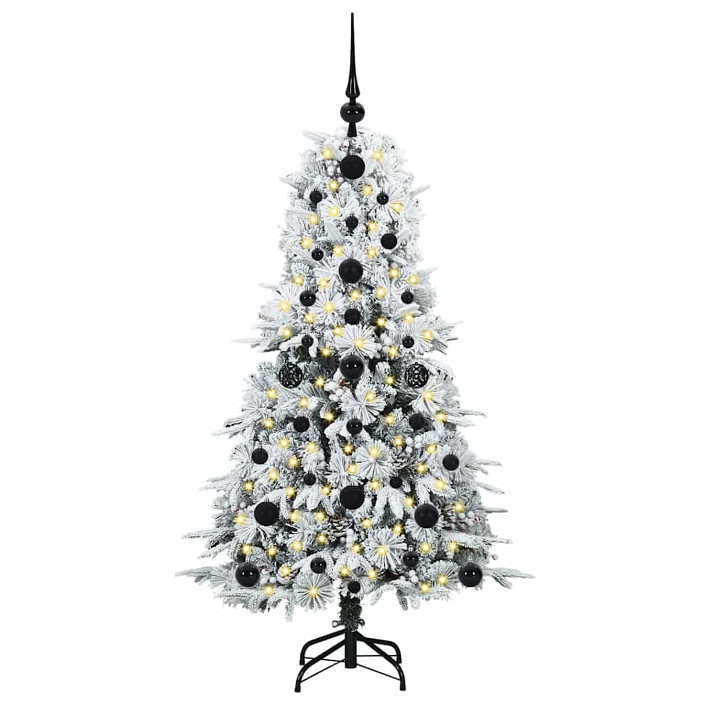 Vidaxx sapin de Noël artificiel pliant blanc 120 cm PE et PVC