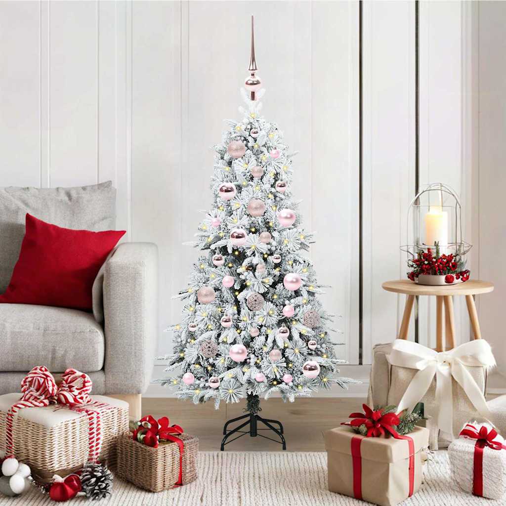 Vidaxx sapin de Noël artificiel pliant blanc 120 cm PE et PVC
