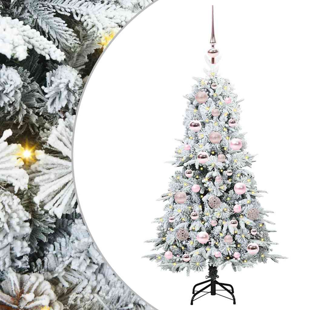 Vidaxx sapin de Noël artificiel pliant blanc 120 cm PE et PVC