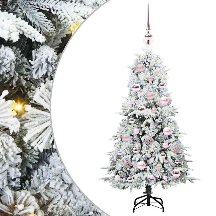 Vidaxx sapin de Noël artificiel pliant blanc 120 cm PE et PVC