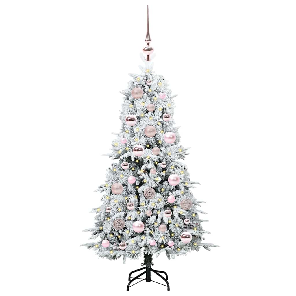 Vidaxx sapin de Noël artificiel pliant blanc 120 cm PE et PVC