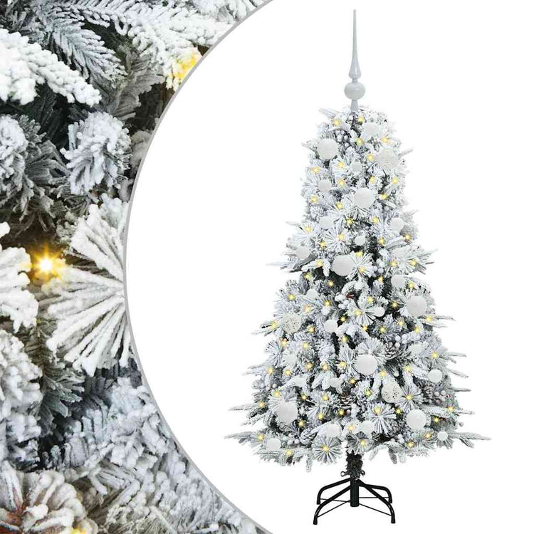 Vidaxx sapin de Noël artificiel pliant blanc 120 cm PE et PVC