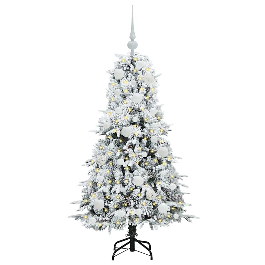 Vidaxx sapin de Noël artificiel pliant blanc 120 cm PE et PVC