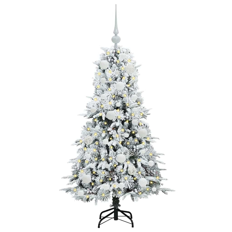 Vidaxx sapin de Noël artificiel pliant blanc 120 cm PE et PVC