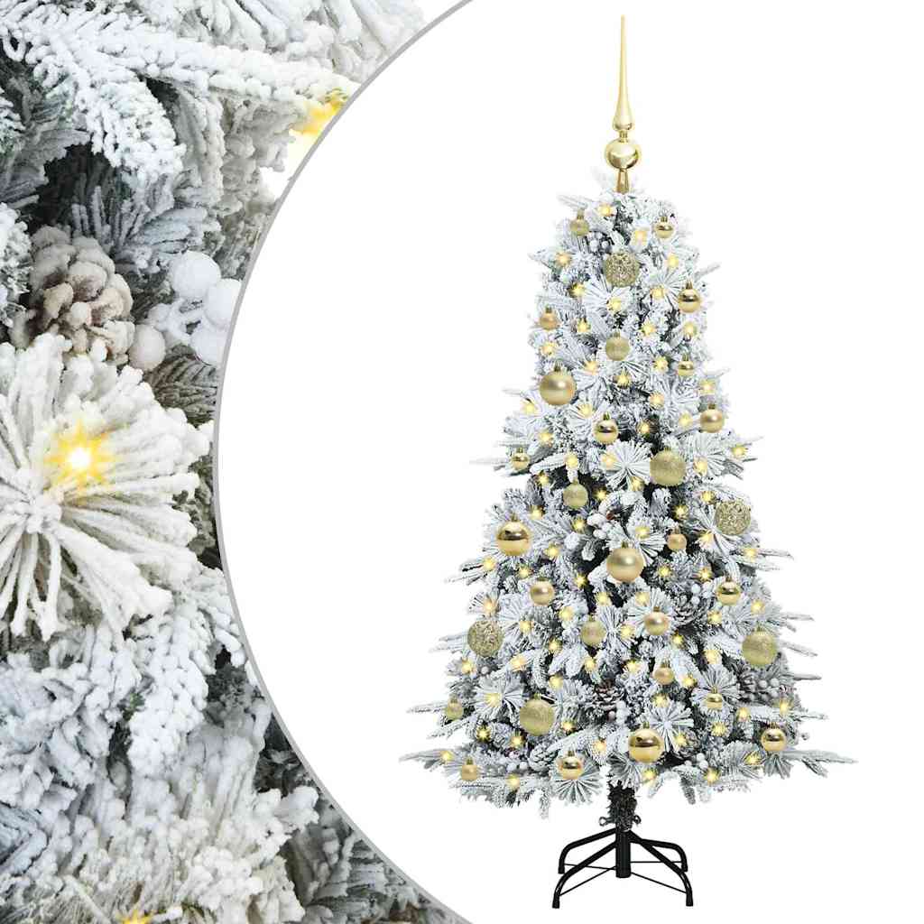 Vidaxx sapin de Noël artificiel pliant blanc 120 cm PE et PVC