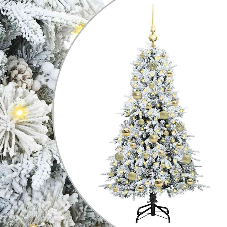 Vidaxx sapin de Noël artificiel pliant blanc 120 cm PE et PVC