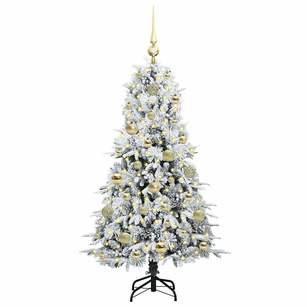 Vidaxx sapin de Noël artificiel pliant blanc 120 cm PE et PVC