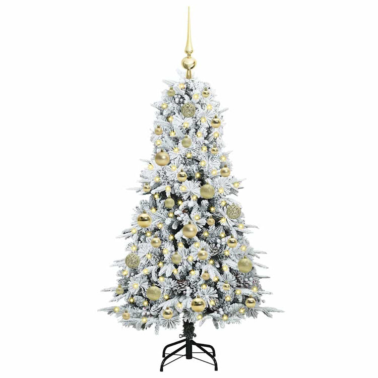 Vidaxx sapin de Noël artificiel pliant blanc 120 cm PE et PVC