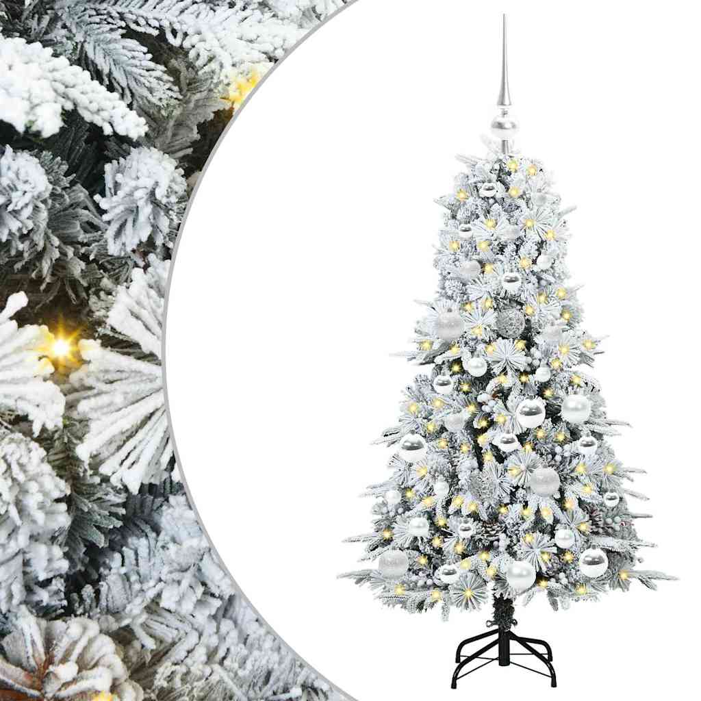 Vidaxx sapin de Noël artificiel pliant blanc 120 cm PE et PVC