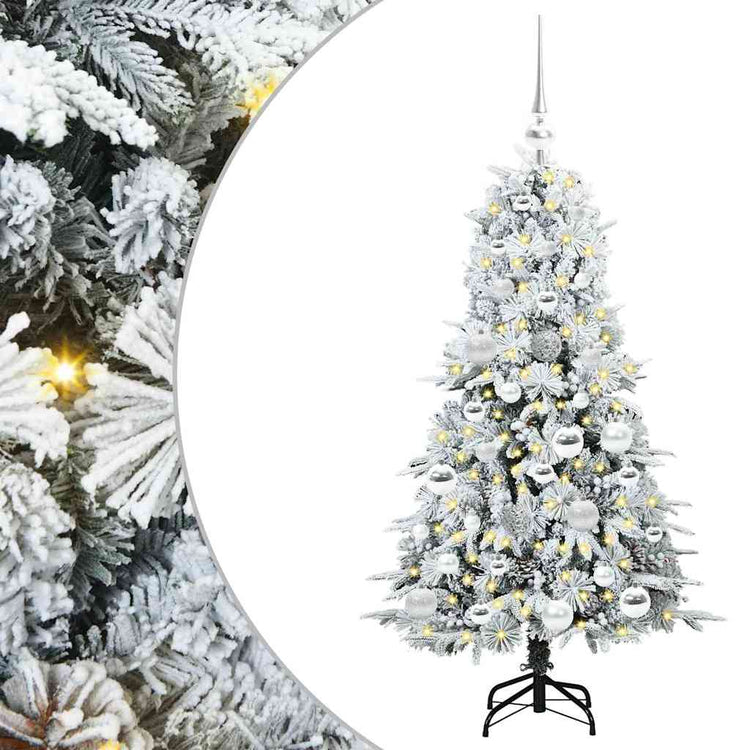 Vidaxx sapin de Noël artificiel pliant blanc 120 cm PE et PVC