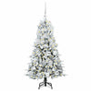 Vidaxx sapin de Noël artificiel pliant blanc 120 cm PE et PVC