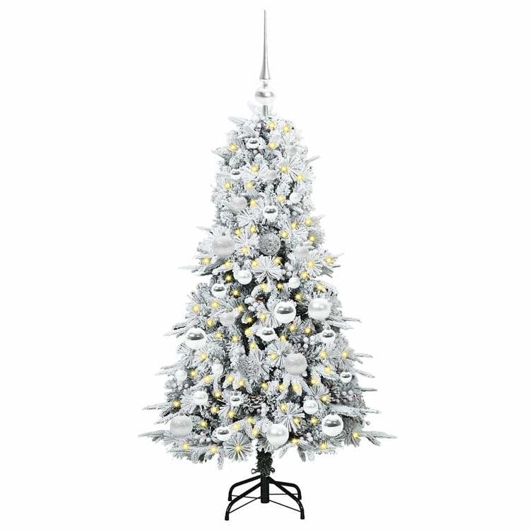 Vidaxx sapin de Noël artificiel pliant blanc 120 cm PE et PVC