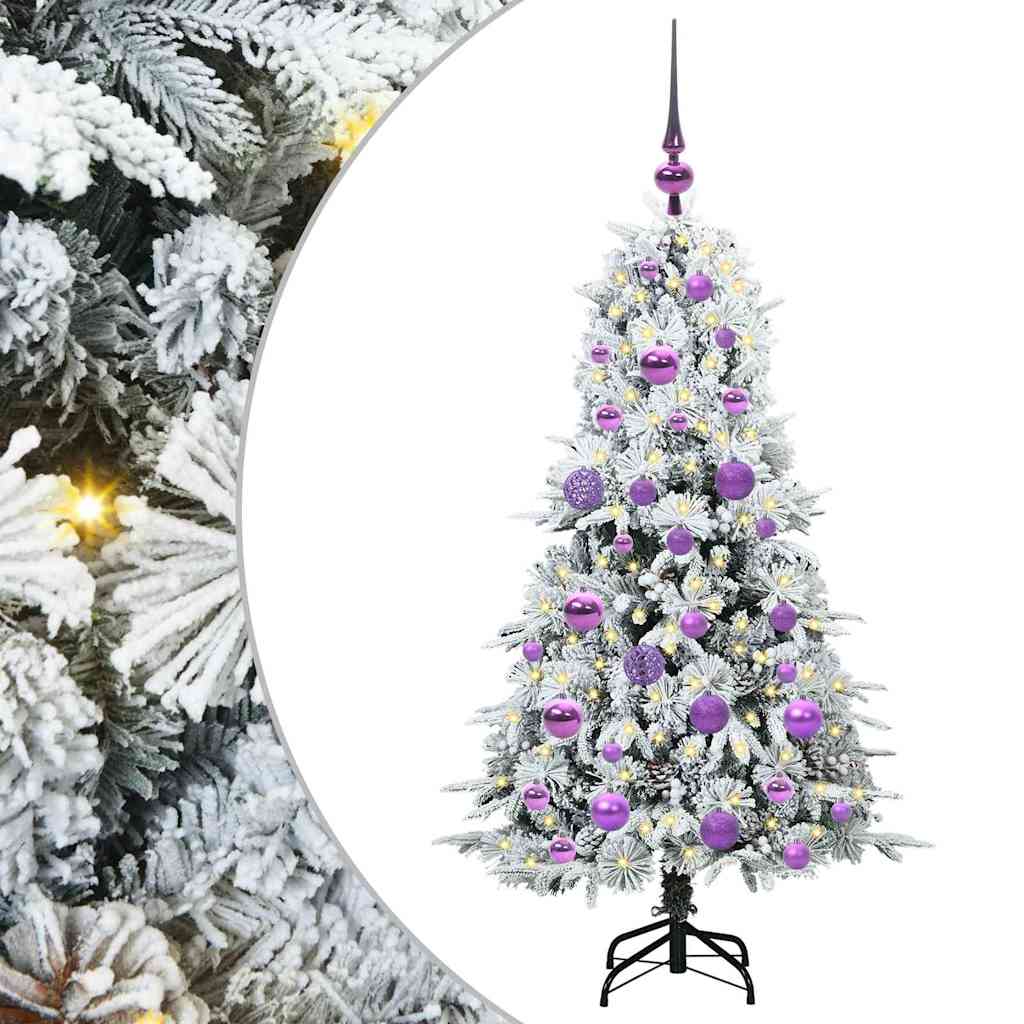 Vidaxx sapin de Noël artificiel pliant blanc 120 cm PE et PVC