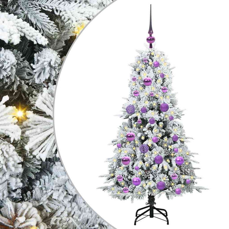 Vidaxx sapin de Noël artificiel pliant blanc 120 cm PE et PVC